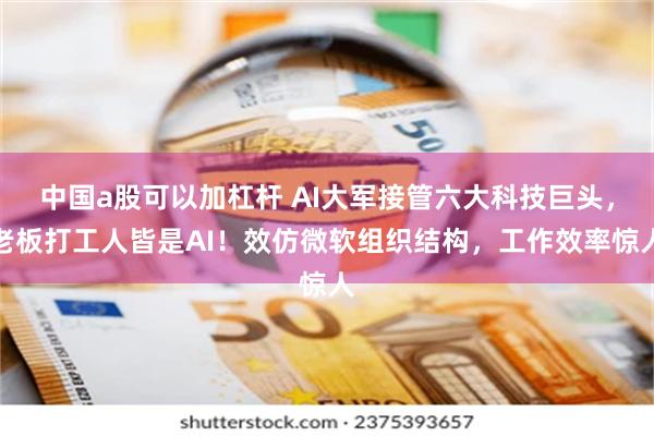 中国a股可以加杠杆 AI大军接管六大科技巨头，老板打工人皆是AI！效仿微软组织结构，工作效率惊人