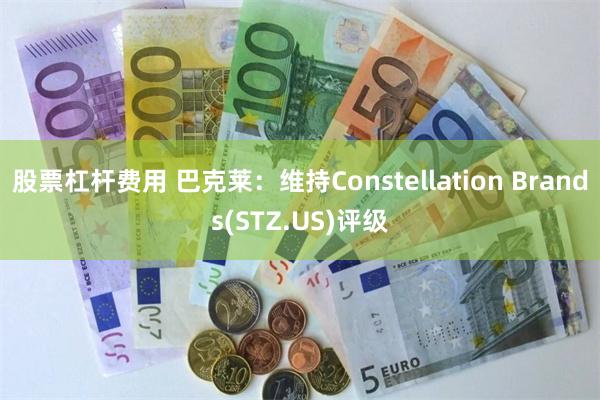 股票杠杆费用 巴克莱：维持Constellation Brands(STZ.US)评级